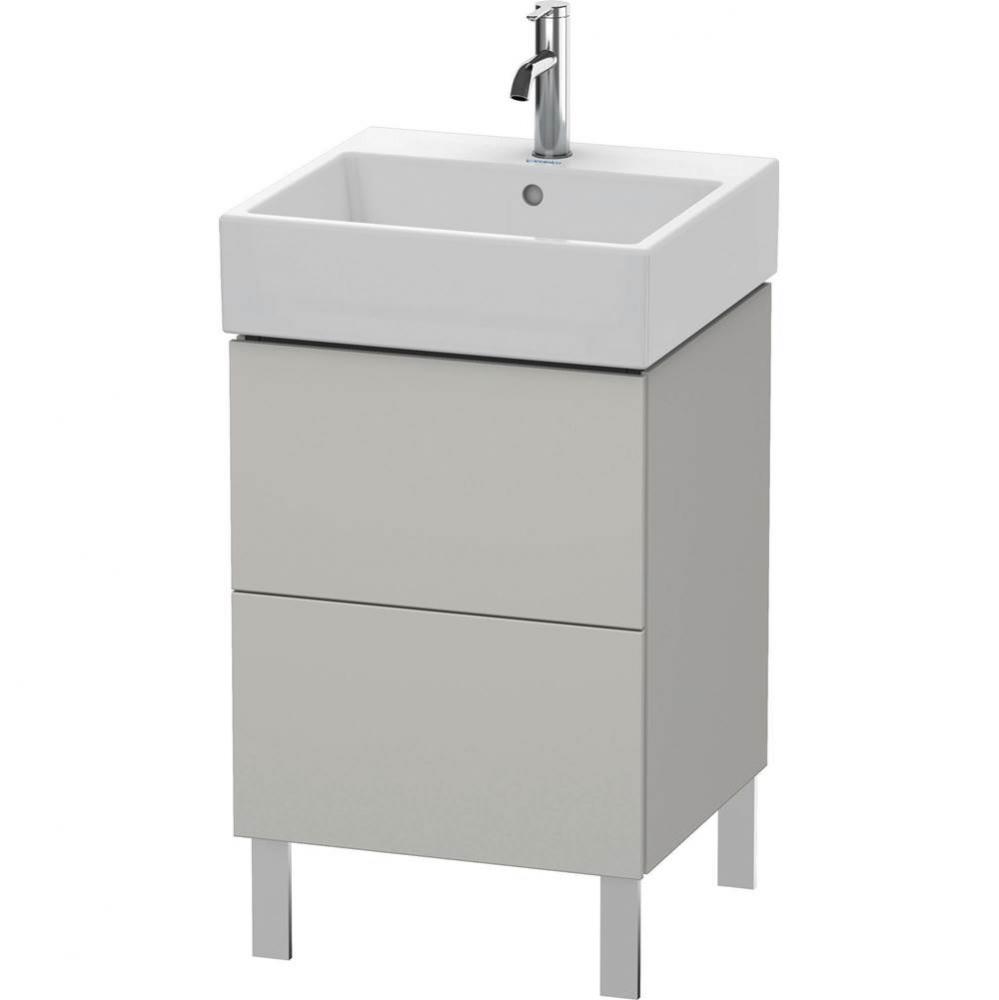 L-Cube Two Drawer Floorstanding Vanity Unit Concrete Gray