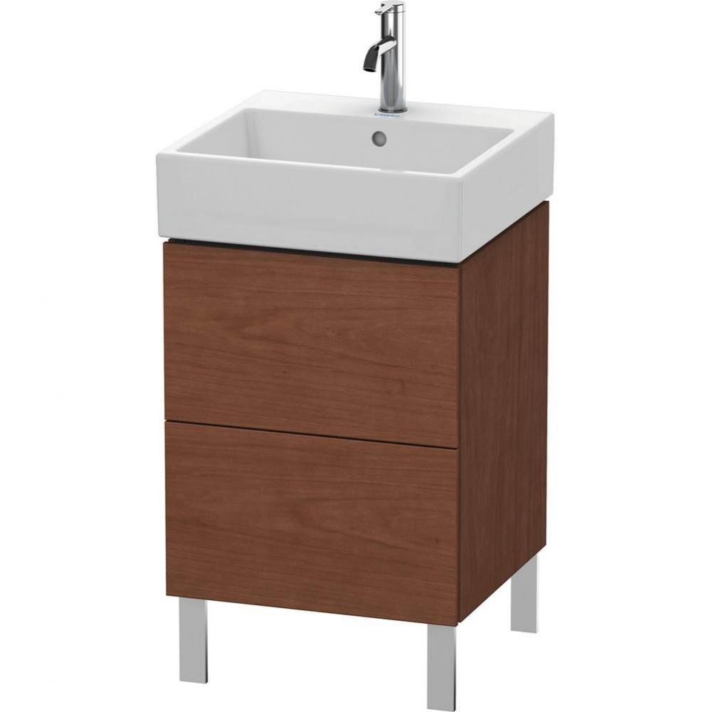 L-Cube Two Drawer Floorstanding Vanity Unit American Walnut