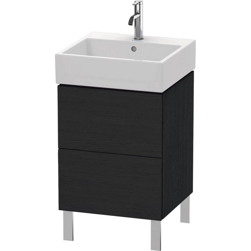 L-Cube Two Drawer Floorstanding Vanity Unit Oak Black