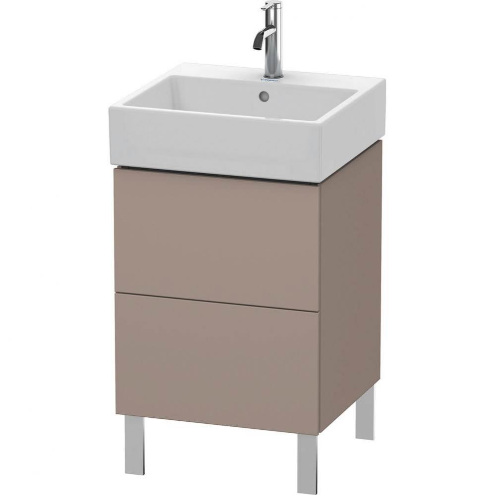 L-Cube Two Drawer Floorstanding Vanity Unit Basalt