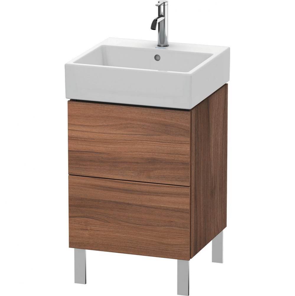 L-Cube Two Drawer Floorstanding Vanity Unit Walnut