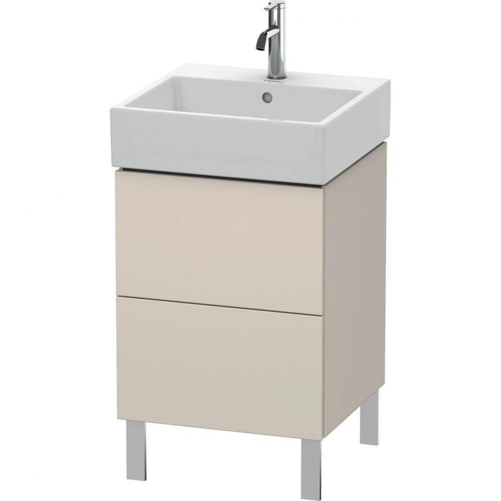 L-Cube Two Drawer Floorstanding Vanity Unit Taupe