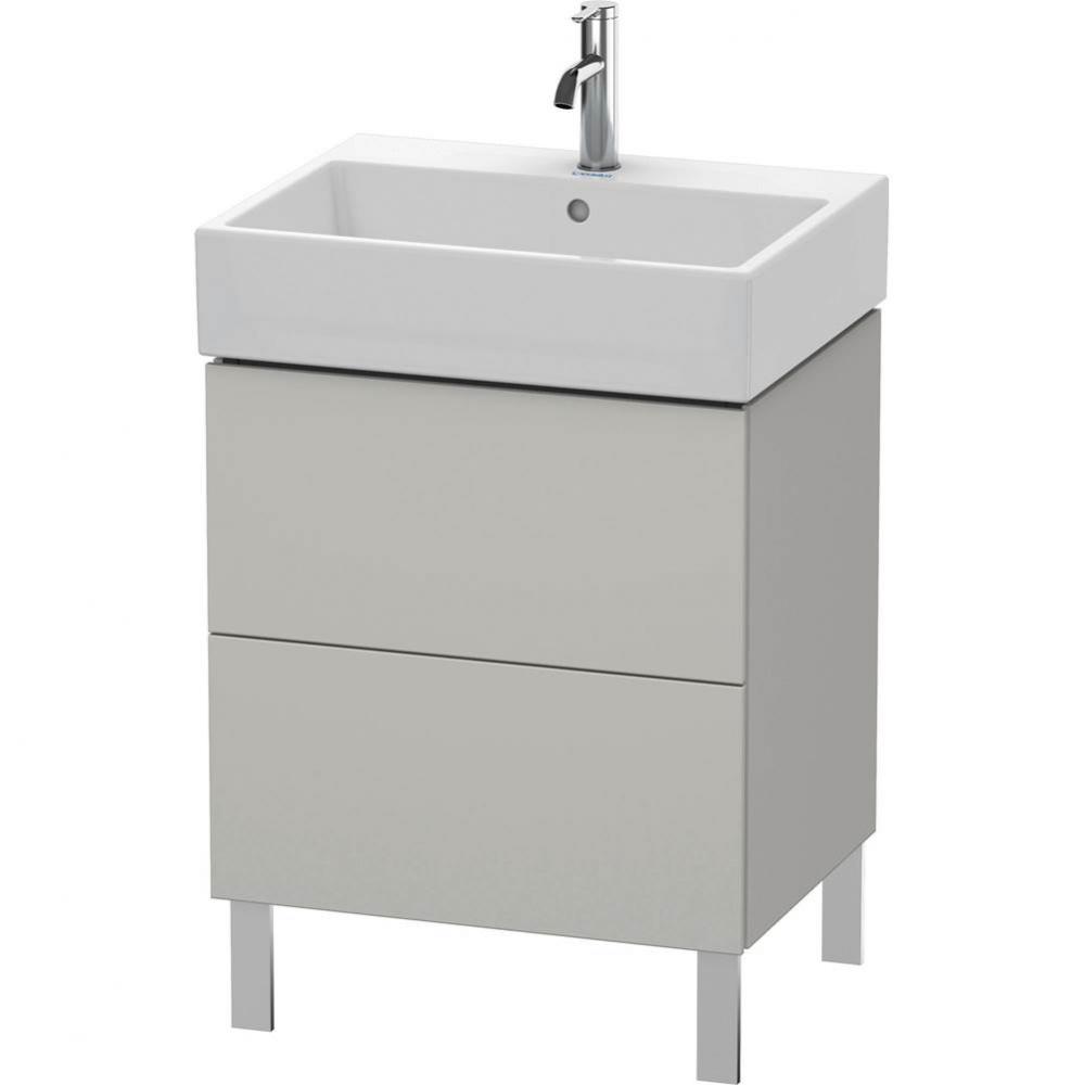 L-Cube Two Drawer Floorstanding Vanity Unit Concrete Gray