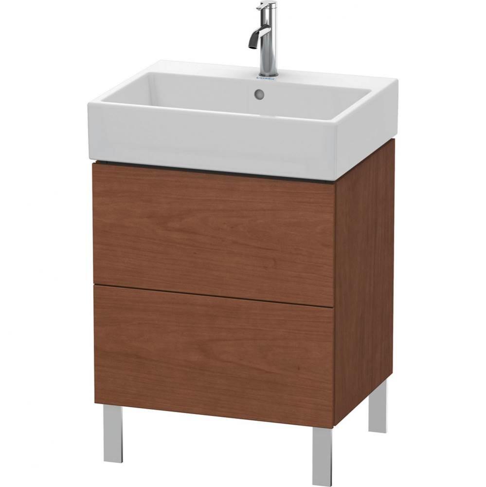 L-Cube Two Drawer Floorstanding Vanity Unit American Walnut