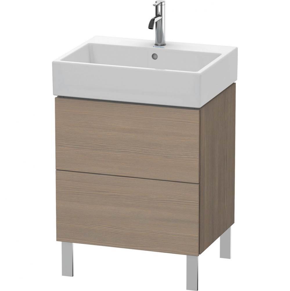 L-Cube Two Drawer Floorstanding Vanity Unit Oak Terra