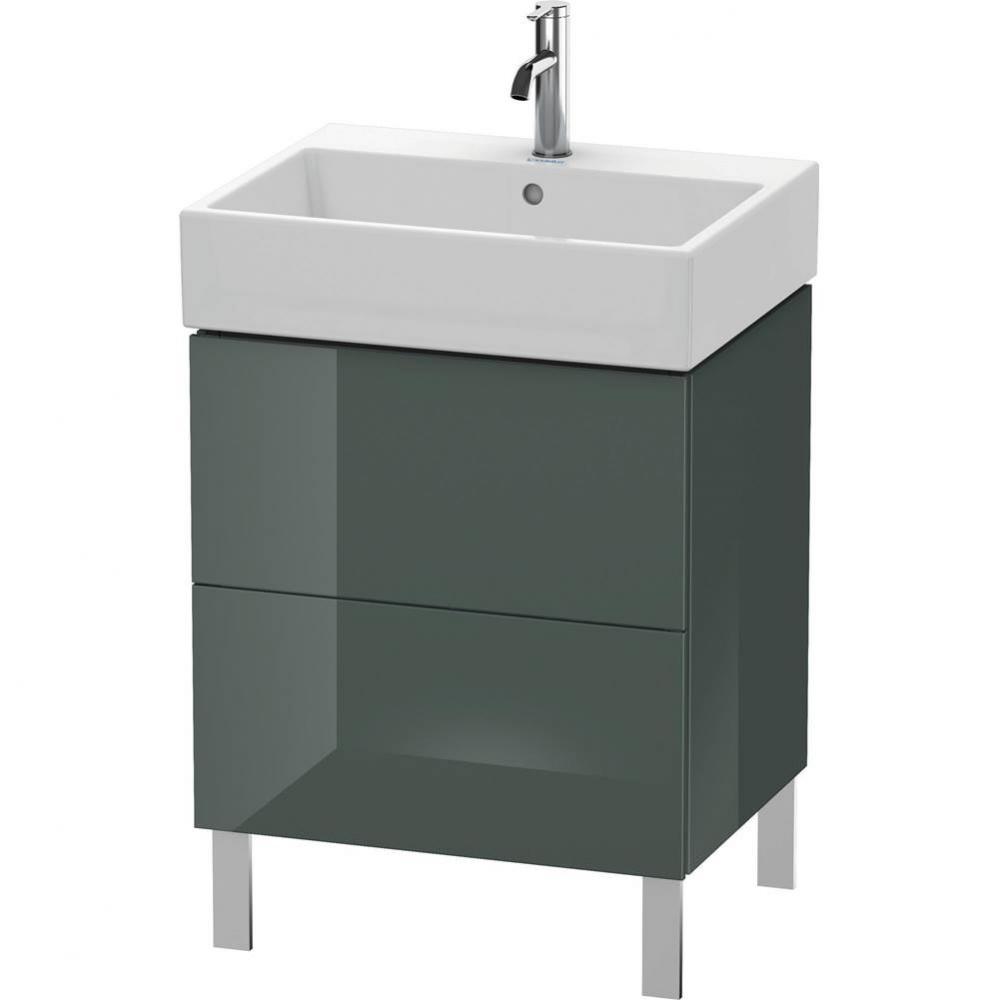 Duravit L-Cube Two Drawer Floorstanding Vanity Unit Dolomite Gray