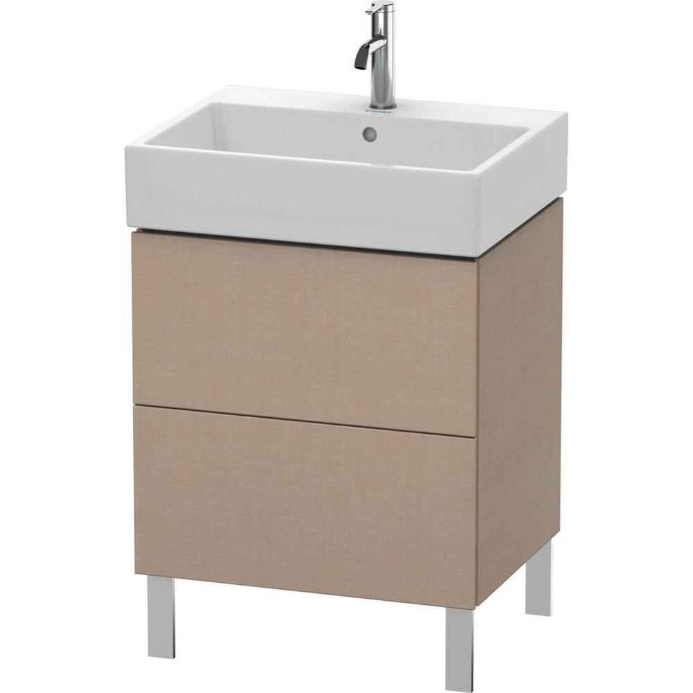 L-Cube Two Drawer Floorstanding Vanity Unit Linen