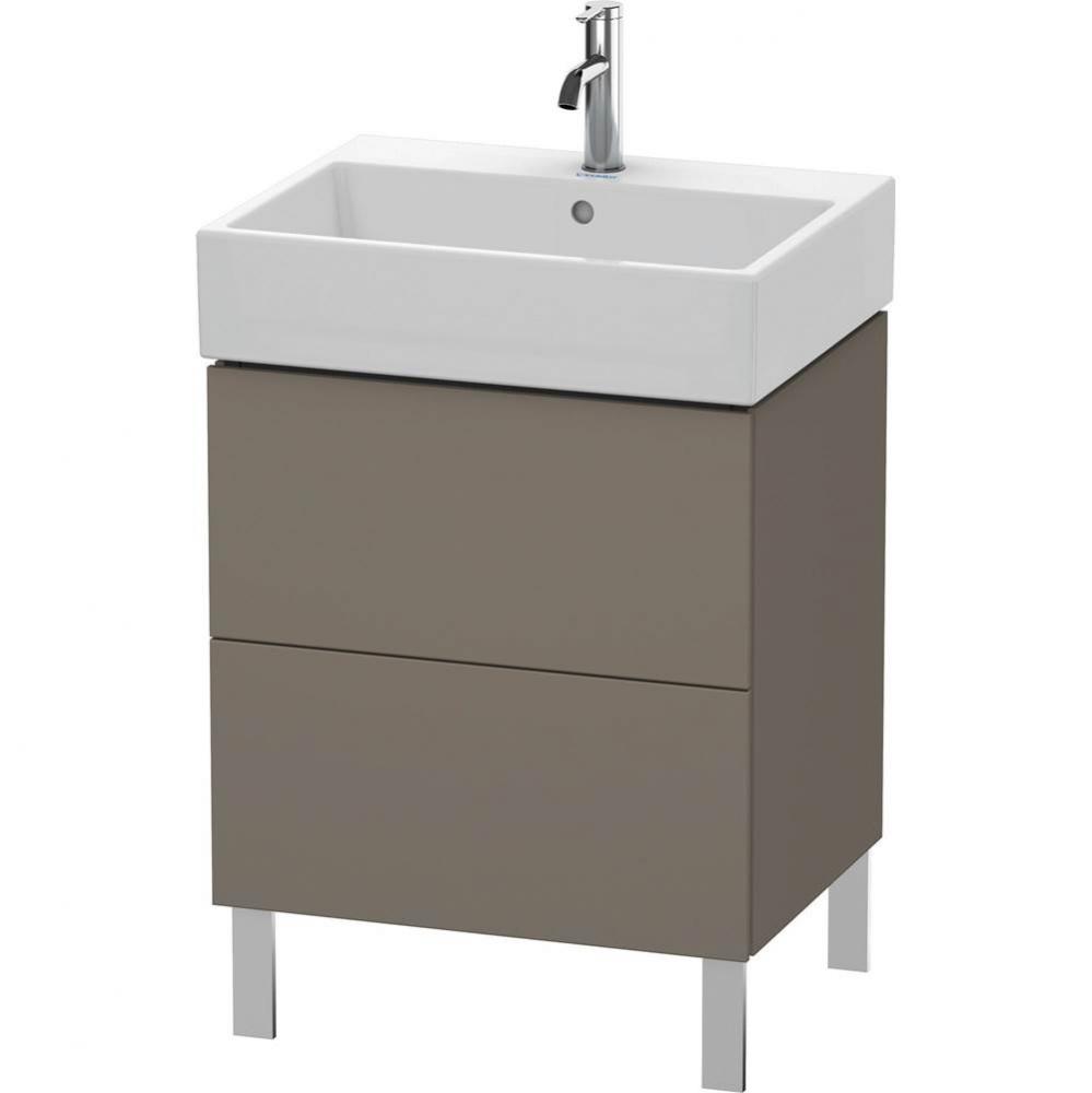 Duravit L-Cube Floor Standing Vanity Unit  Flannel Gray Satin Matte