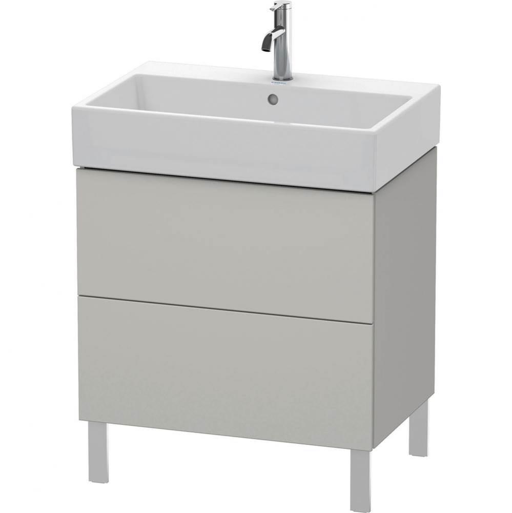 L-Cube Two Drawer Floorstanding Vanity Unit Concrete Gray