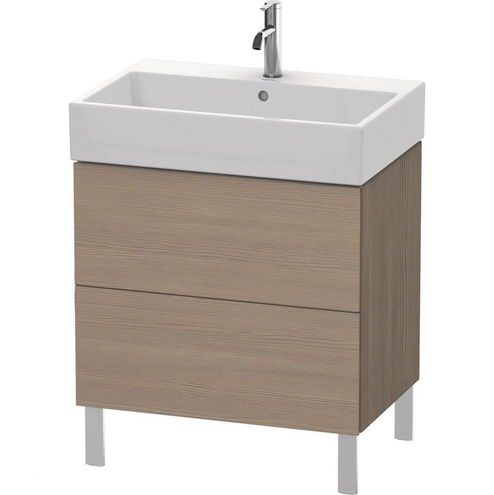 L-Cube Two Drawer Floorstanding Vanity Unit Oak Terra