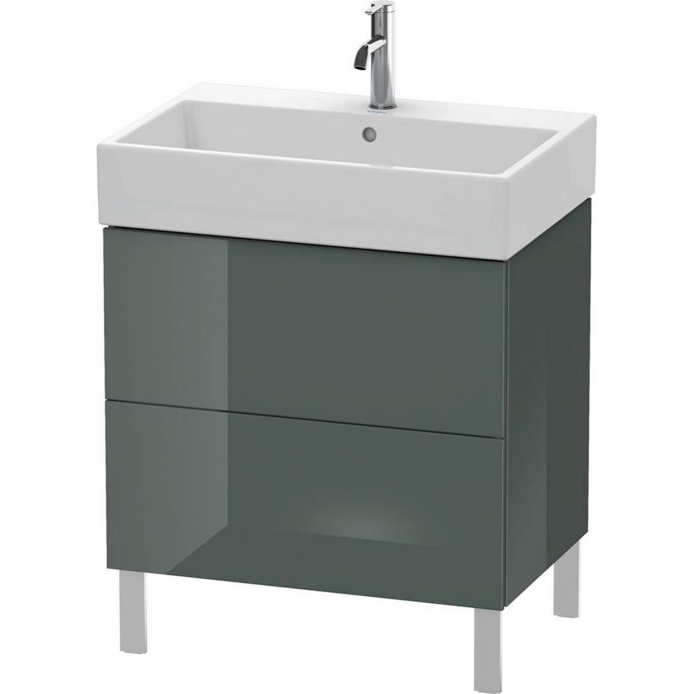 Duravit L-Cube Two Drawer Floorstanding Vanity Unit Dolomite Gray