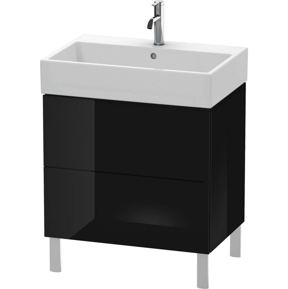 L-Cube Two Drawer Floorstanding Vanity Unit Black