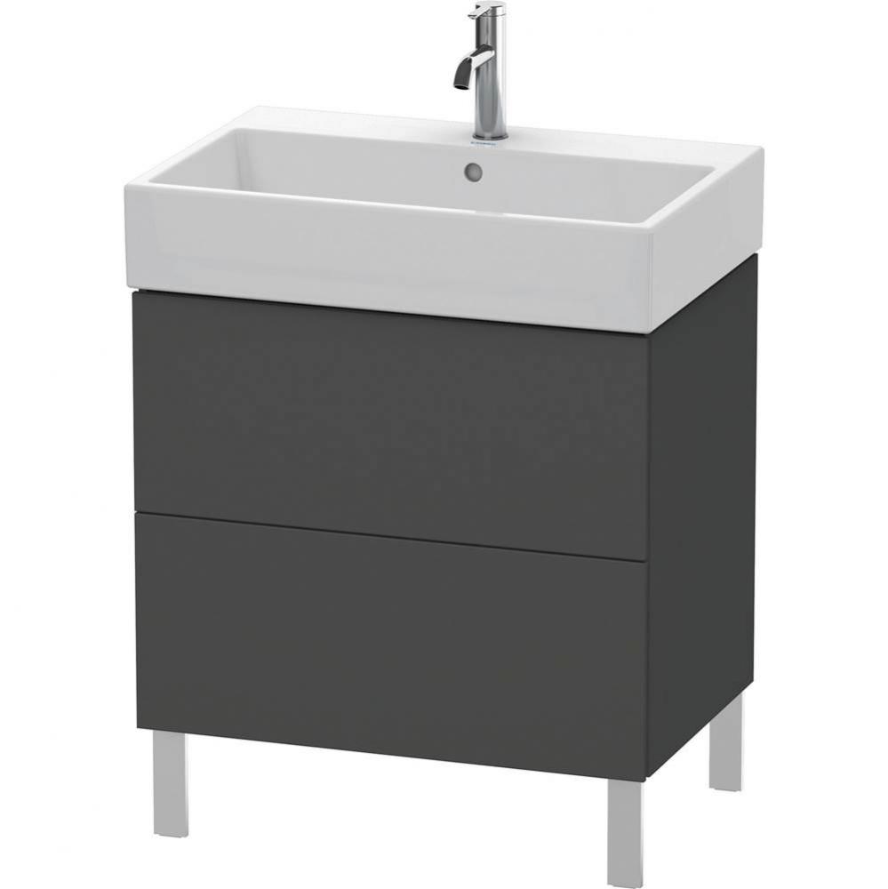 L-Cube Two Drawer Floorstanding Vanity Unit Graphite