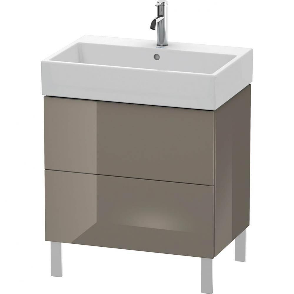 Duravit L-Cube Two Drawer Floorstanding Vanity Unit Flannel Gray