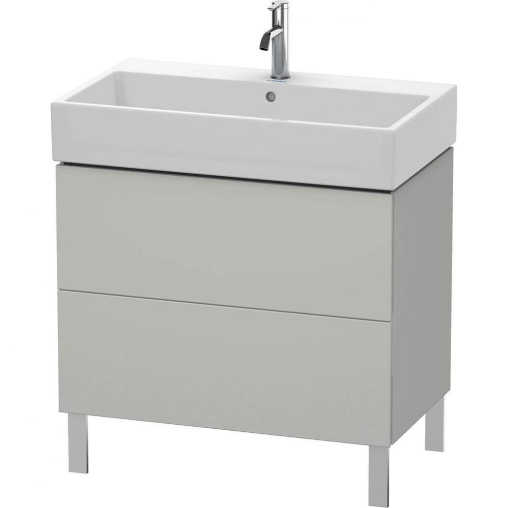 L-Cube Two Drawer Floorstanding Vanity Unit Concrete Gray