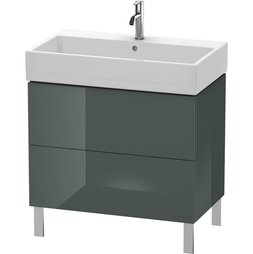 Duravit L-Cube Two Drawer Floorstanding Vanity Unit Dolomite Gray