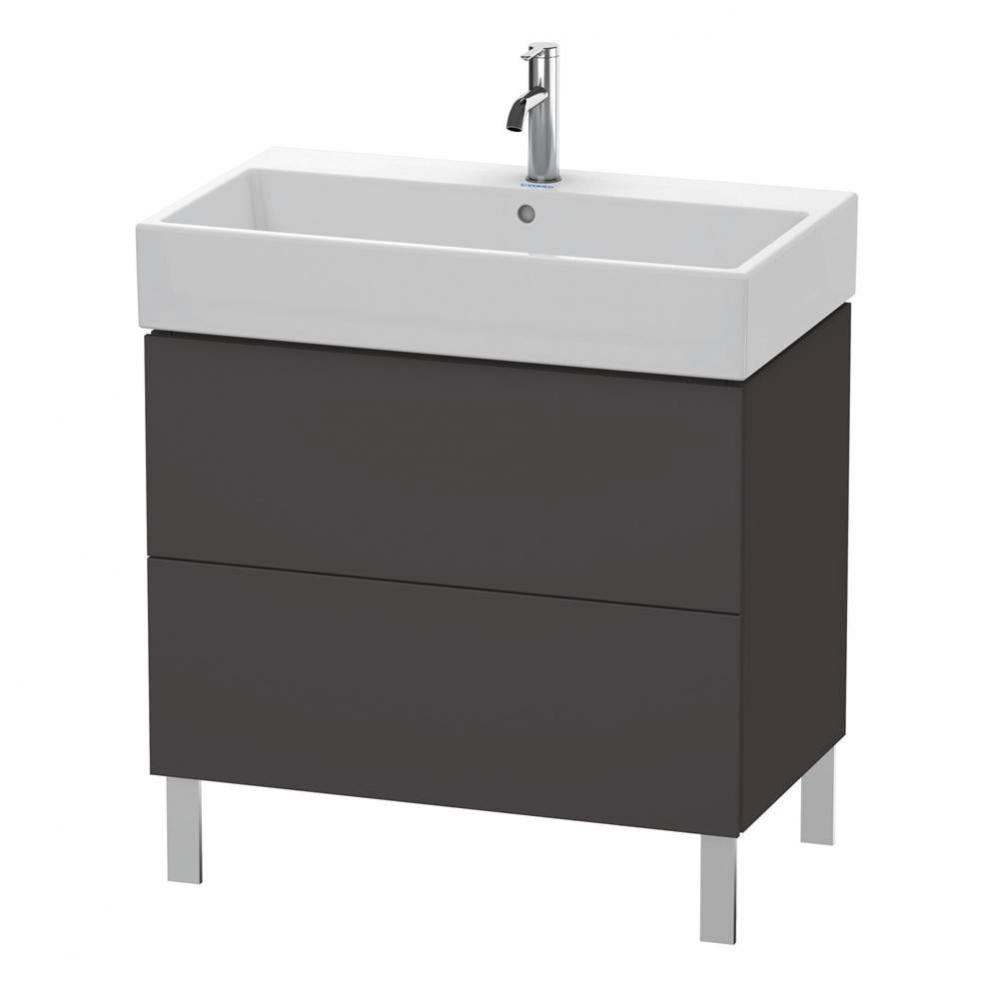 L-Cube Two Drawer Floorstanding Vanity Unit Graphite