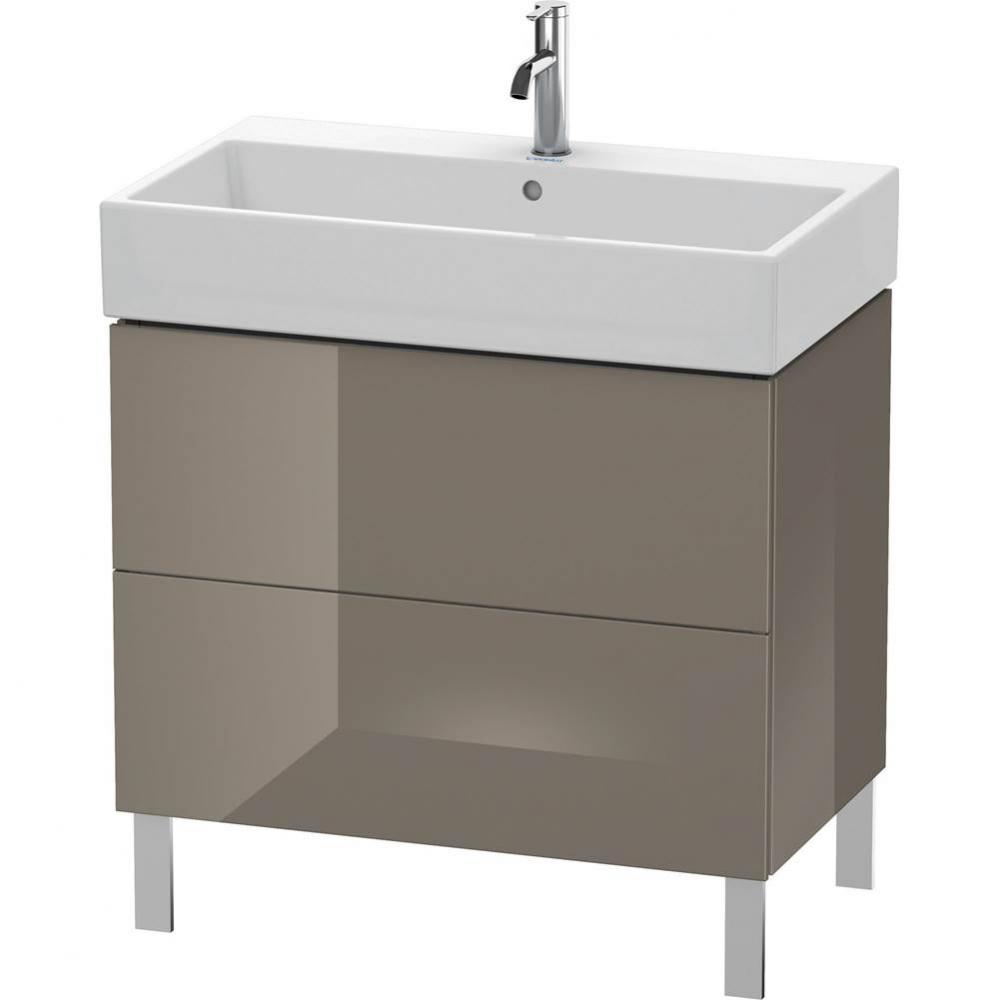 Duravit L-Cube Two Drawer Floorstanding Vanity Unit Flannel Gray