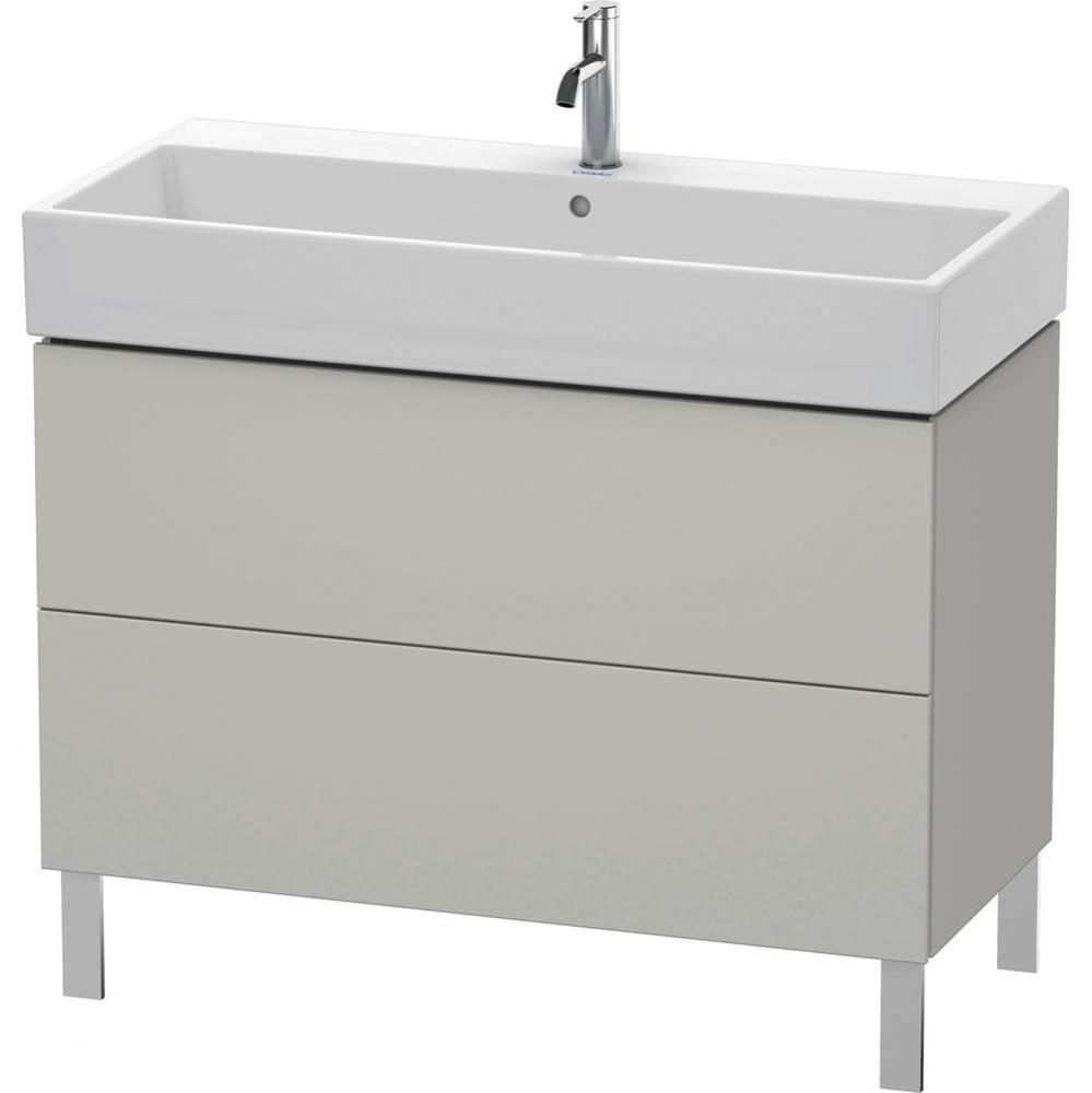 L-Cube Two Drawer Floorstanding Vanity Unit Concrete Gray