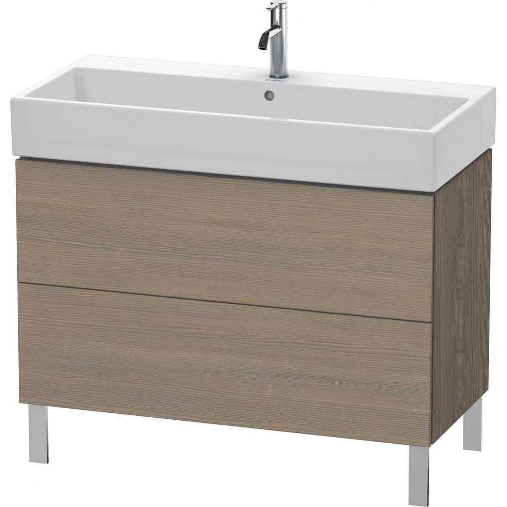 L-Cube Two Drawer Floorstanding Vanity Unit Oak Terra