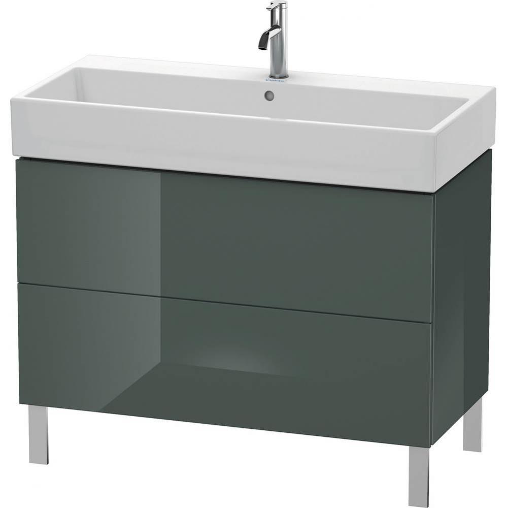 Duravit L-Cube Two Drawer Floorstanding Vanity Unit Dolomite Gray