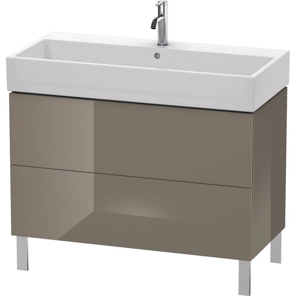 Duravit L-Cube Two Drawer Floorstanding Vanity Unit Flannel Gray