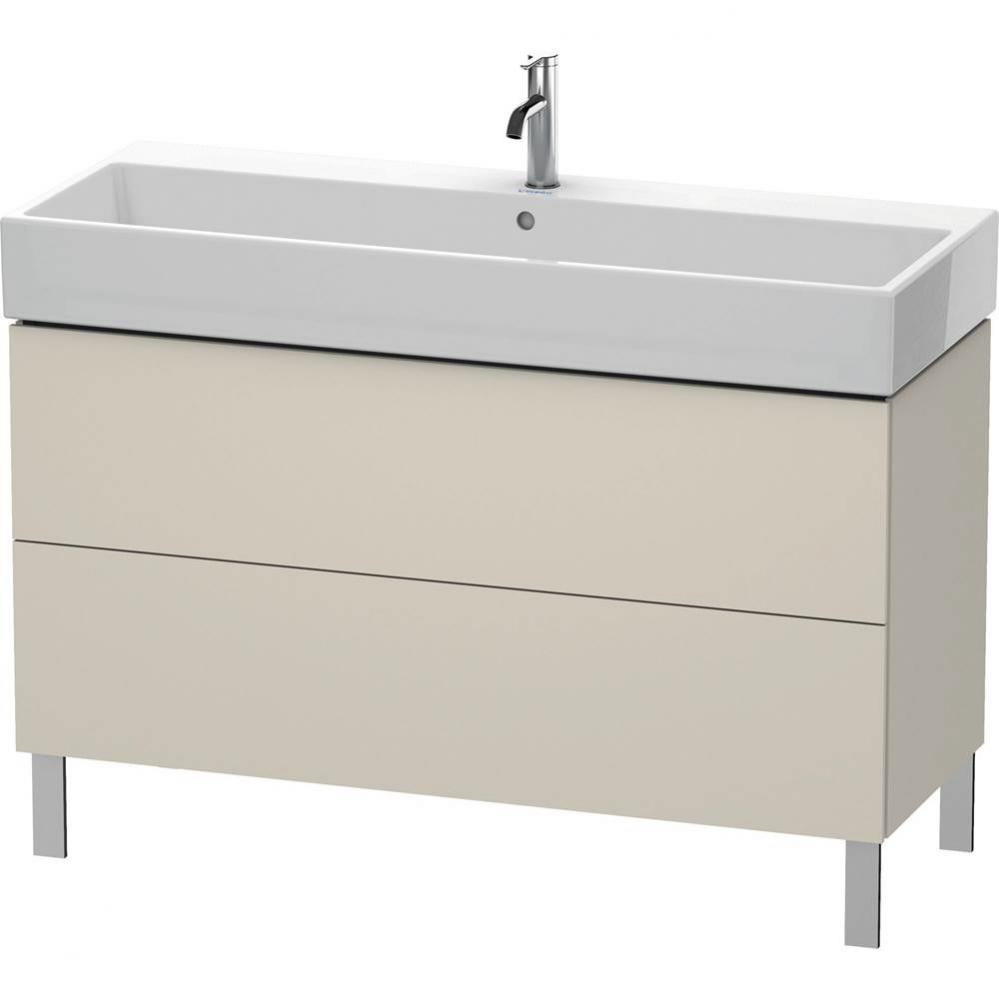 L-Cube Two Drawer Floorstanding Vanity Unit Taupe