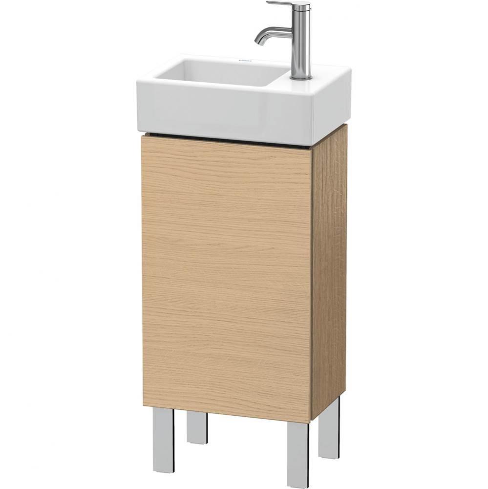 L-Cube One Door Floorstanding Vanity Unit Natural Oak