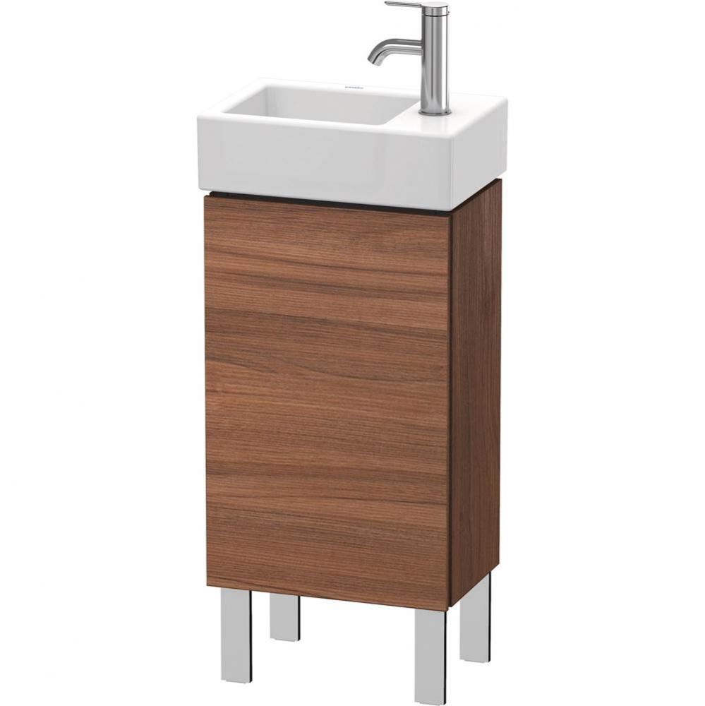 L-Cube One Door Floorstanding Vanity Unit Walnut