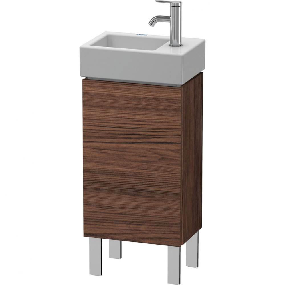 L-Cube One Door Floorstanding Vanity Unit Walnut Dark