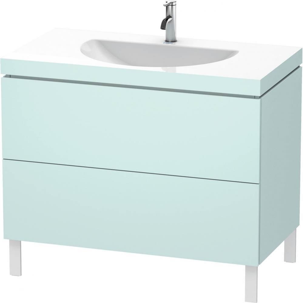 Duravit L-Cube C-Bonded Floorstanding Vanity  Light Blue Matte