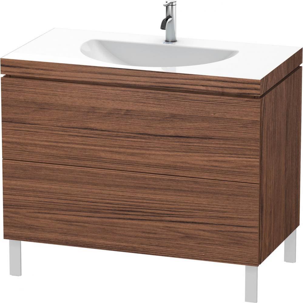 Duravit L-Cube C-Bonded Floorstanding Vanity  Dark Walnut