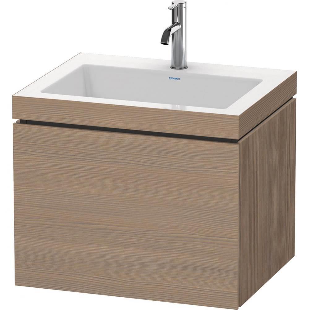 L-Cube One Drawer C-Bonded Wall-Mount Vanity Kit Oak Terra