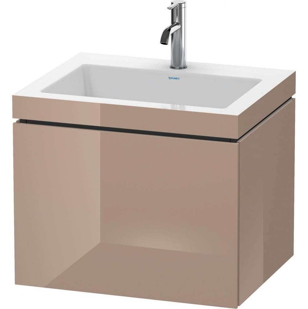 Duravit L-Cube One Drawer C-Bonded Wall-Mount Vanity Kit Cappuccino