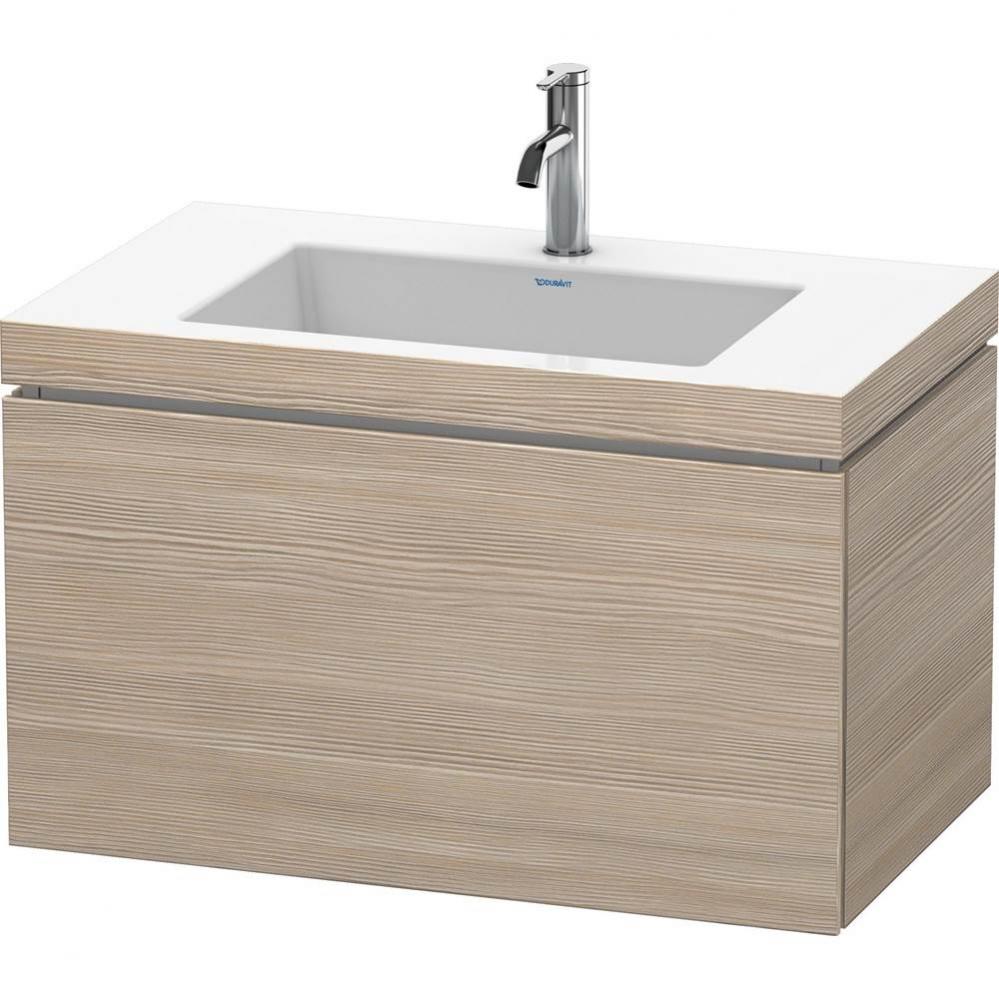 Duravit L-Cube C-Bonded Wall-Mounted Vanity  Pine Silver