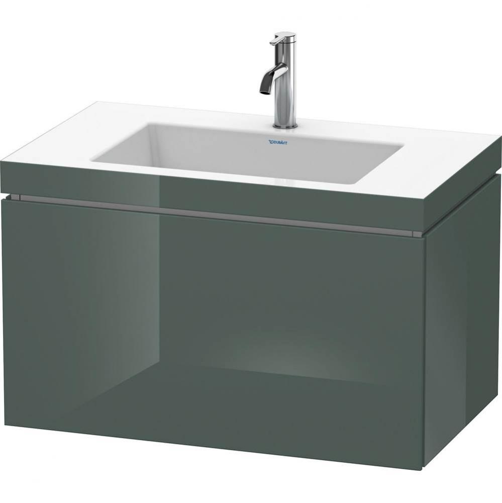 Duravit L-Cube One Drawer C-Bonded Wall-Mount Vanity Kit Dolomite Gray