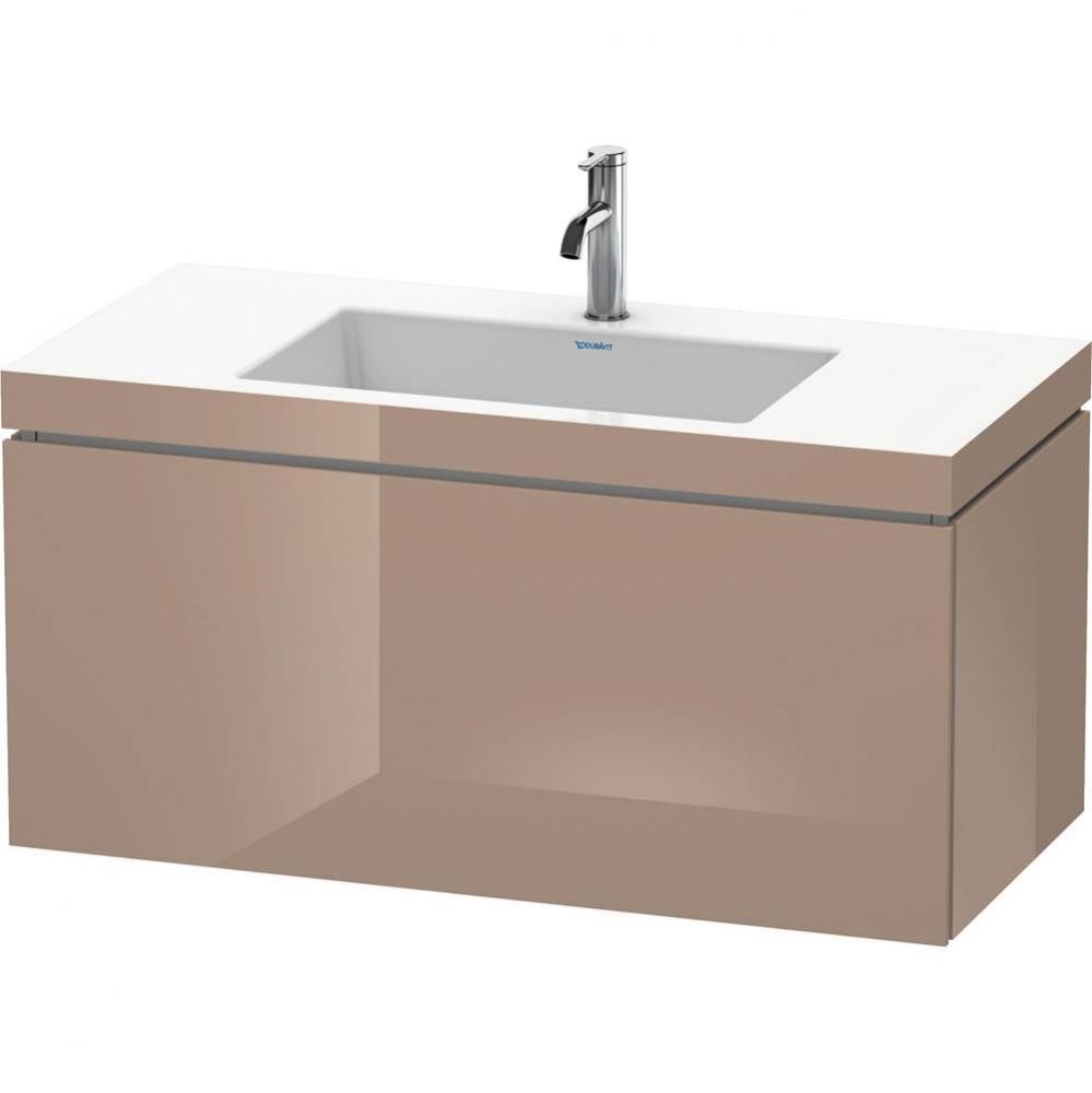 Duravit L-Cube One Drawer C-Bonded Wall-Mount Vanity Kit Cappuccino