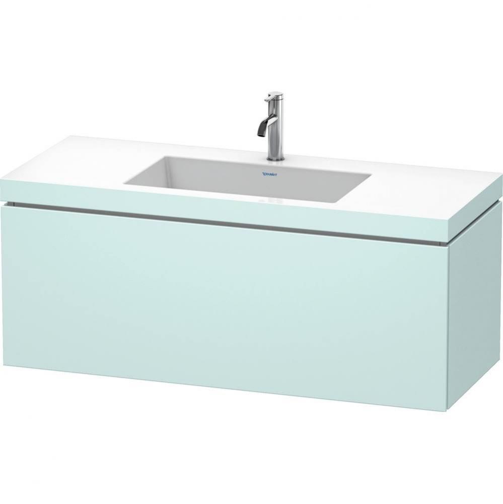 Duravit L-Cube C-Bonded Wall-Mounted Vanity  Light Blue Matte