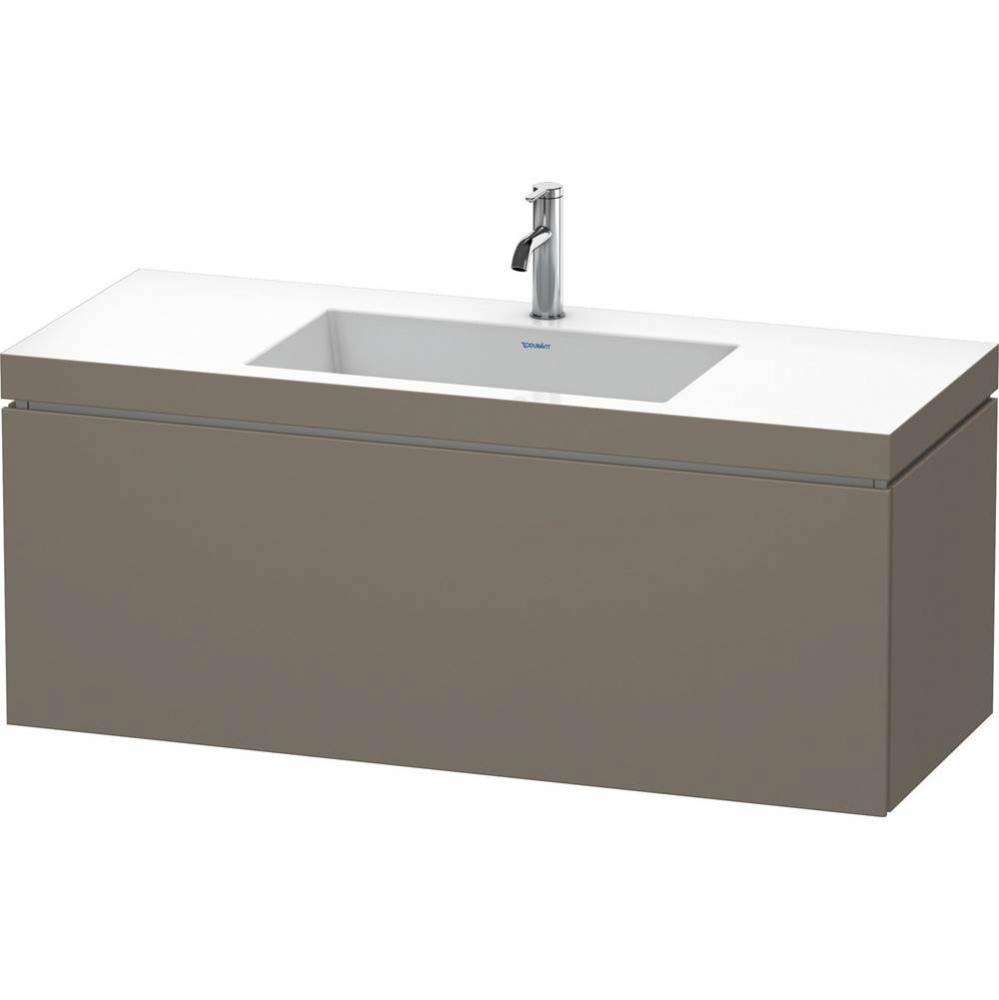 Duravit L-Cube One Drawer C-Bonded Wall-Mount Vanity Kit Flannel Gray