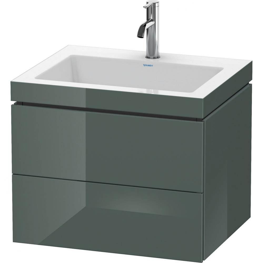 Duravit L-Cube Two Drawer C-Bonded Wall-Mount Vanity Kit Dolomite Gray