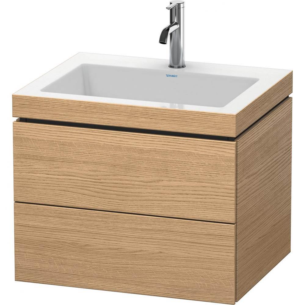 Duravit L-Cube C-Bonded Wall-Mounted Vanity  European Oak