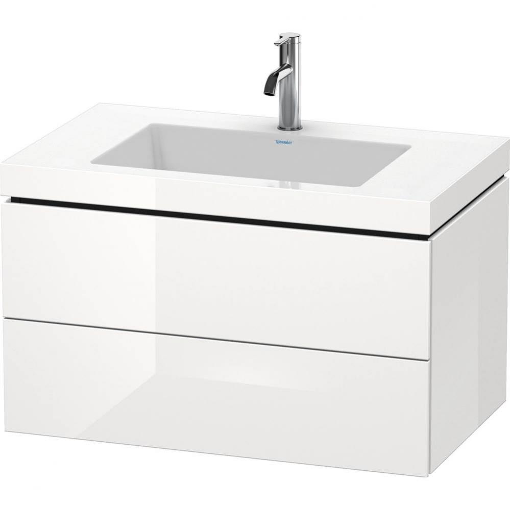 Duravit L-Cube C-Bonded Wall-Mounted Vanity  Flannel Gray High Gloss