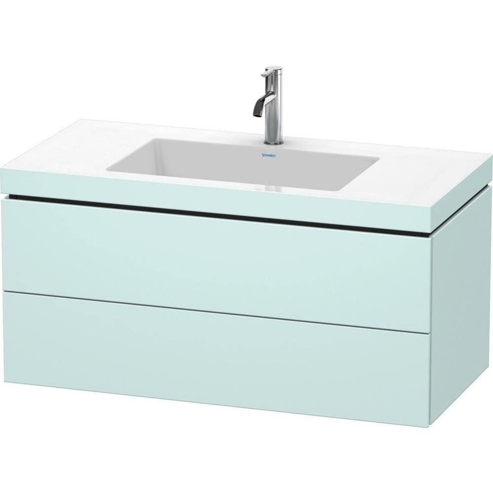 Duravit L-Cube C-Bonded Wall-Mounted Vanity  Light Blue Matte