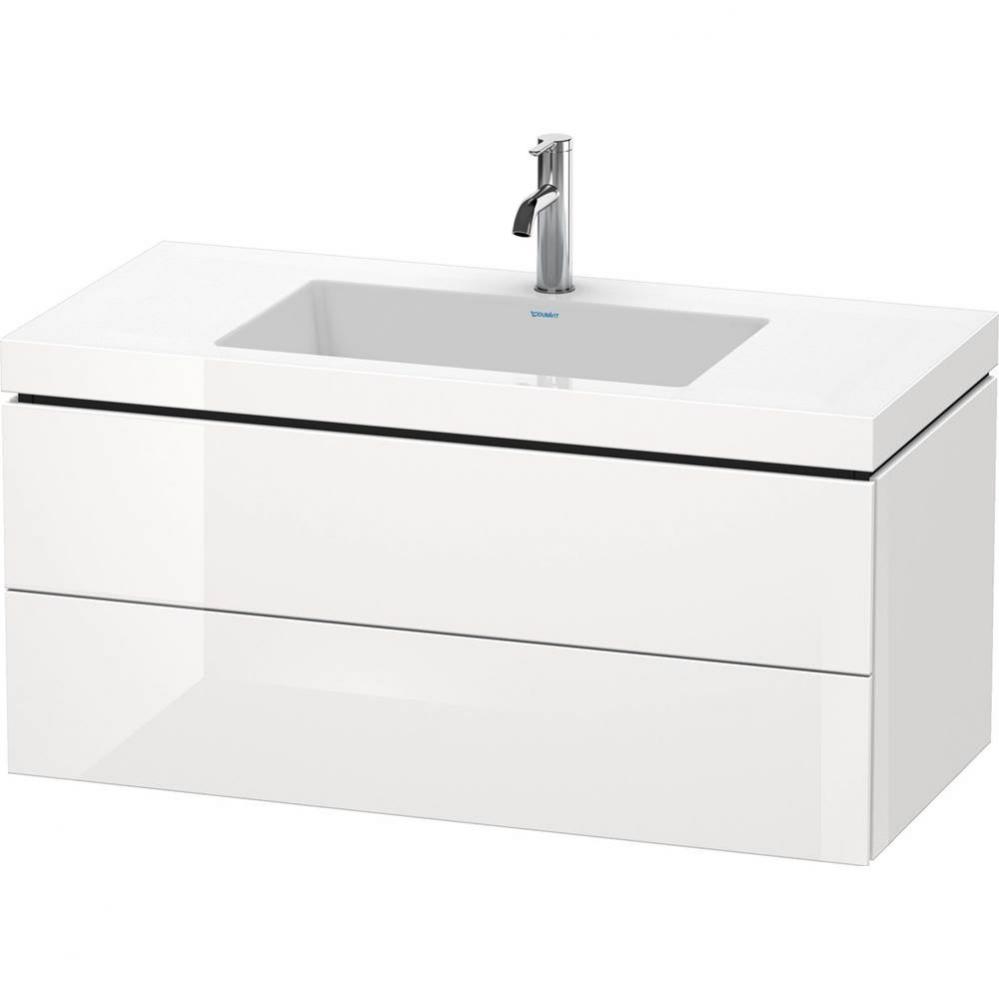 Duravit L-Cube C-Bonded Wall-Mounted Vanity  Cappuccino High Gloss