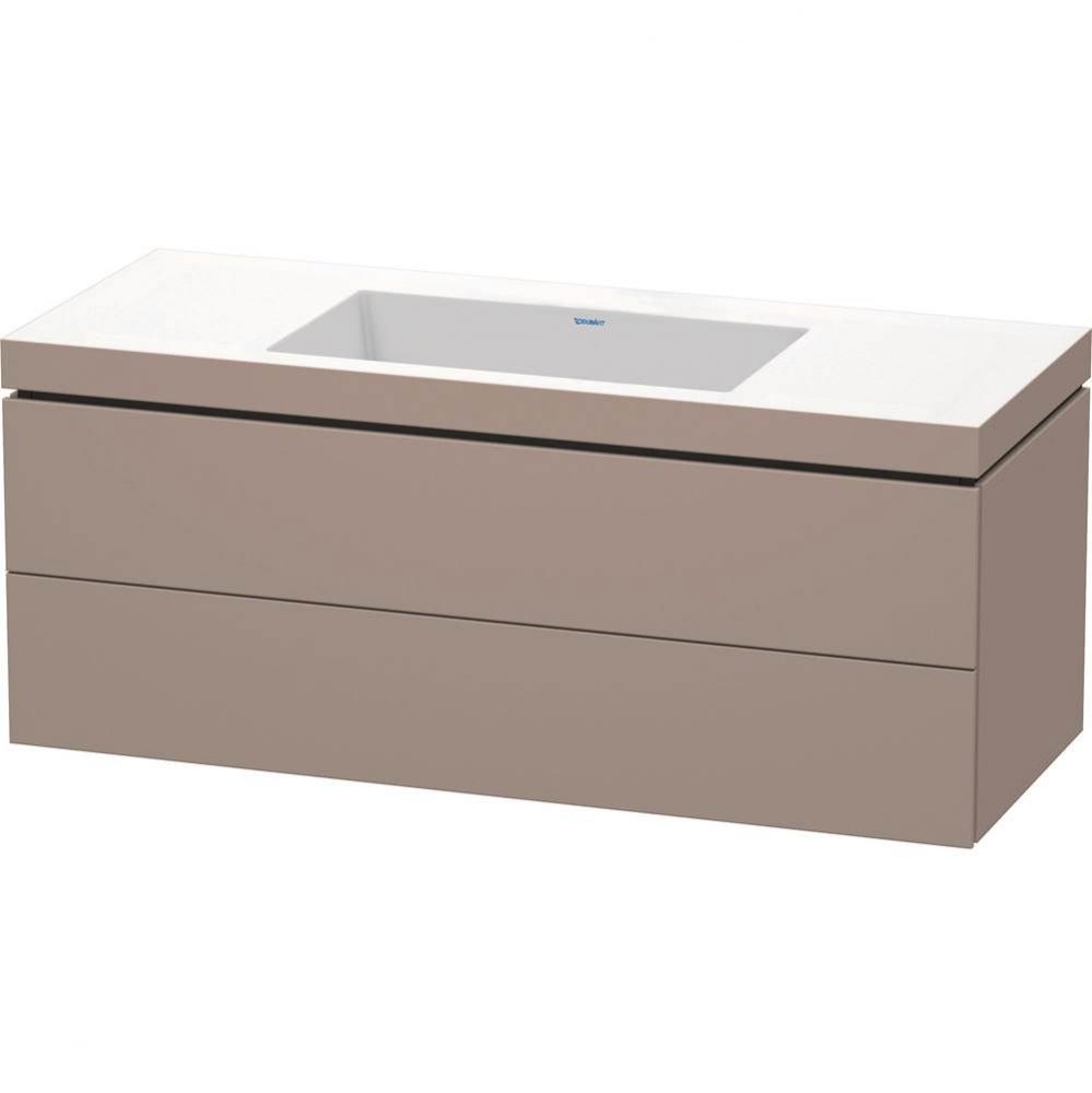 L-Cube Two Drawer C-Bonded Wall-Mount Vanity Kit Basalt