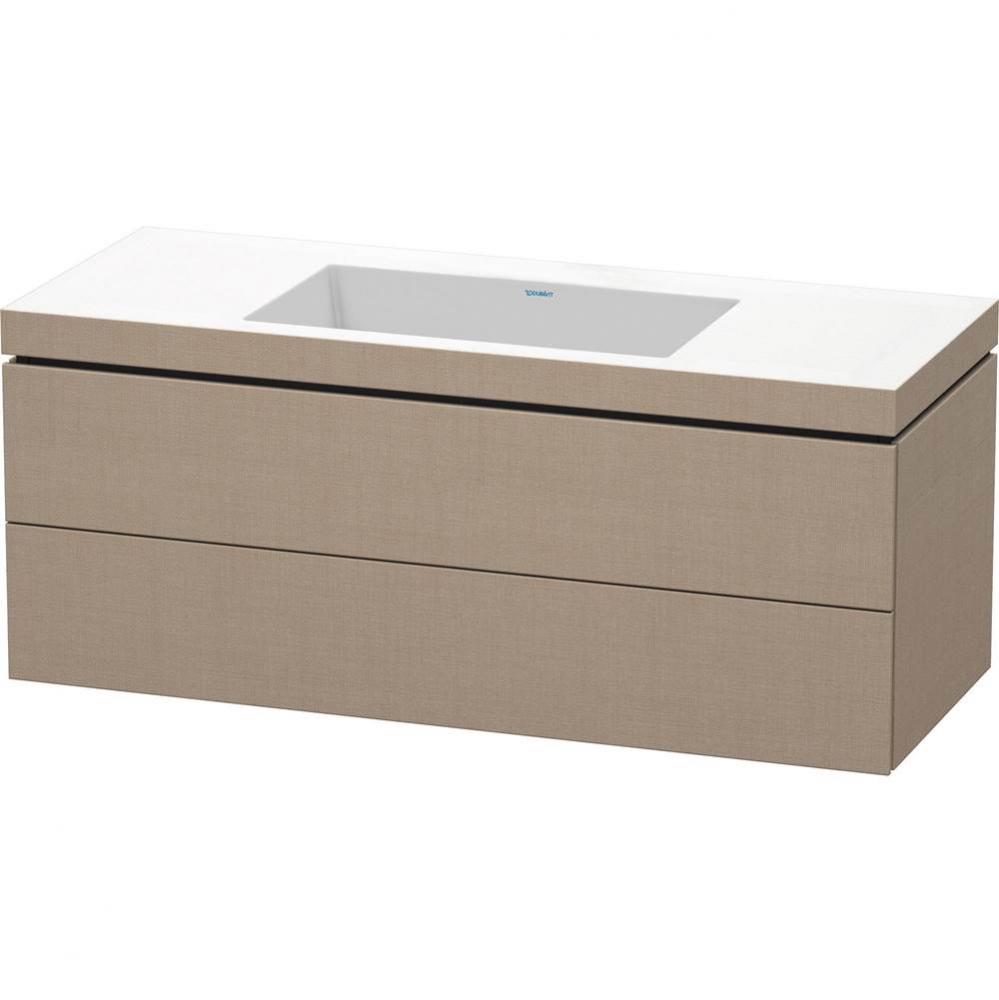 L-Cube Two Drawer C-Bonded Wall-Mount Vanity Kit Linen