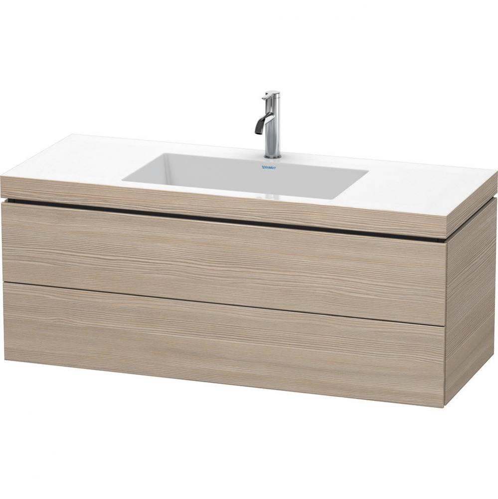 Duravit L-Cube C-Bonded Wall-Mounted Vanity  Pine Silver