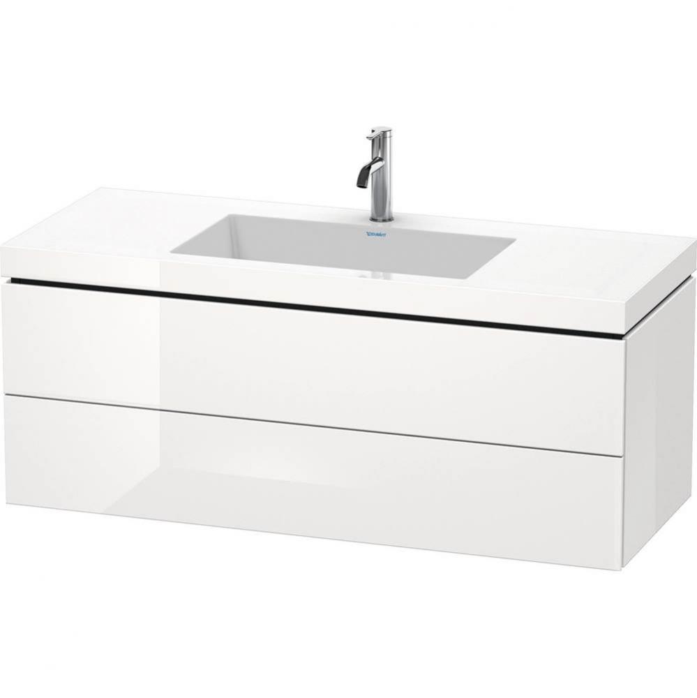 Duravit L-Cube C-Bonded Wall-Mounted Vanity  Brushed Dark Oak