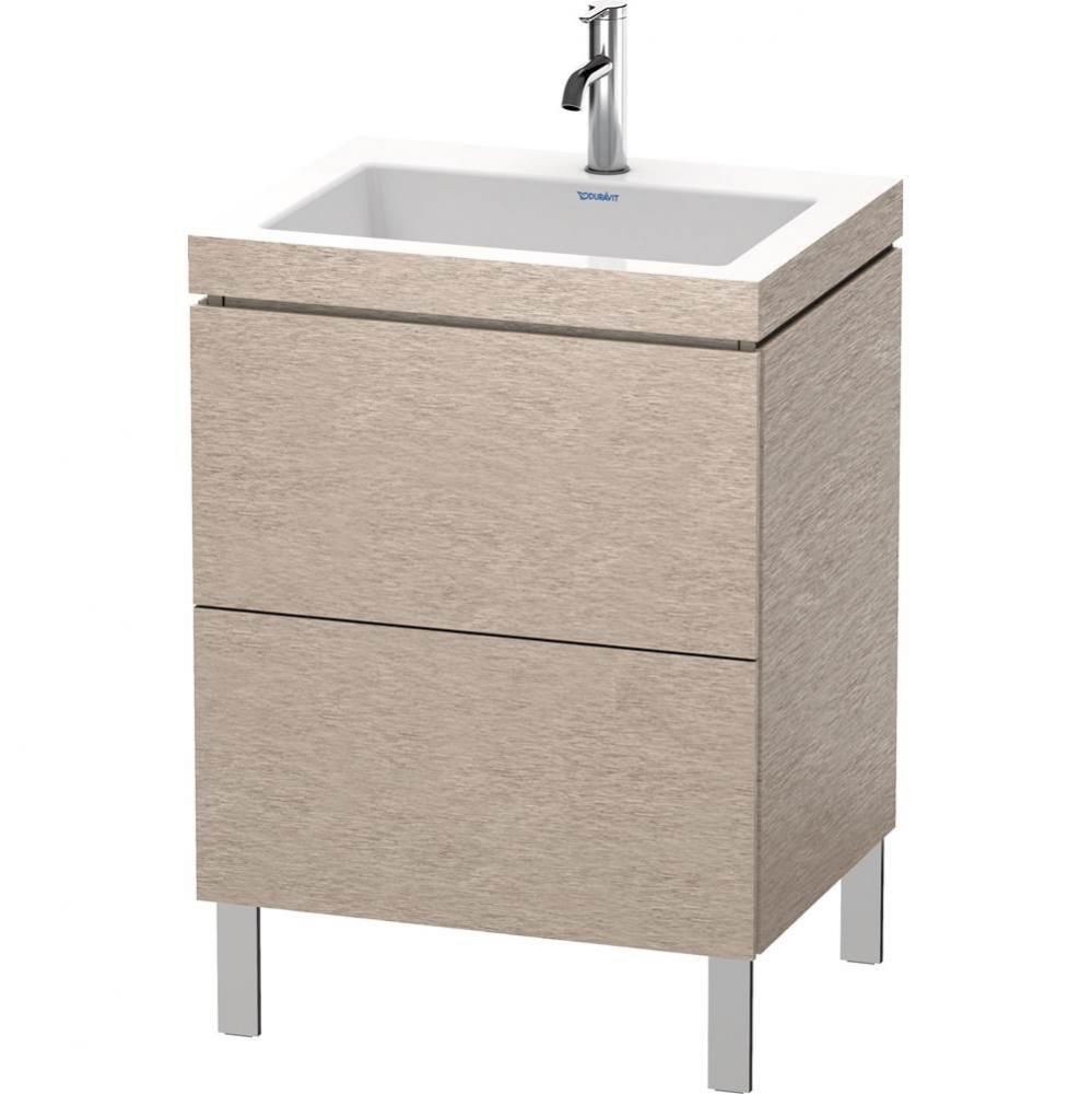 Duravit L-Cube Two Drawer C-Bonded Floorstanding Vanity Kit Cashmere Oak