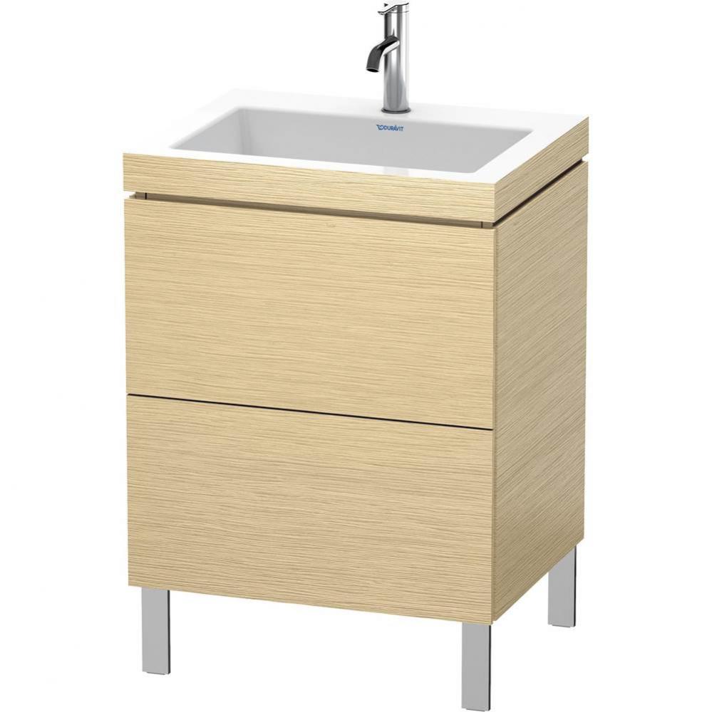 Duravit L-Cube Two Drawer C-Bonded Floorstanding Vanity Kit Brushed Oak